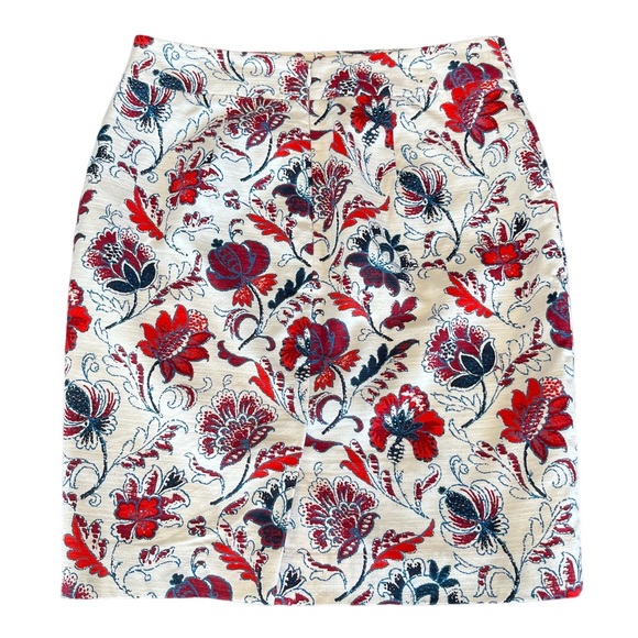 Ann Taylor Floral Mini Skirt Size 2P - Picture 2 of 7
